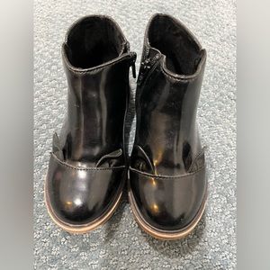 Girls black booties
